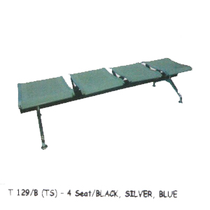 Kursi Tunggu Tiger T 129 B (TS) - 4 Seat Silver, Black, Blue