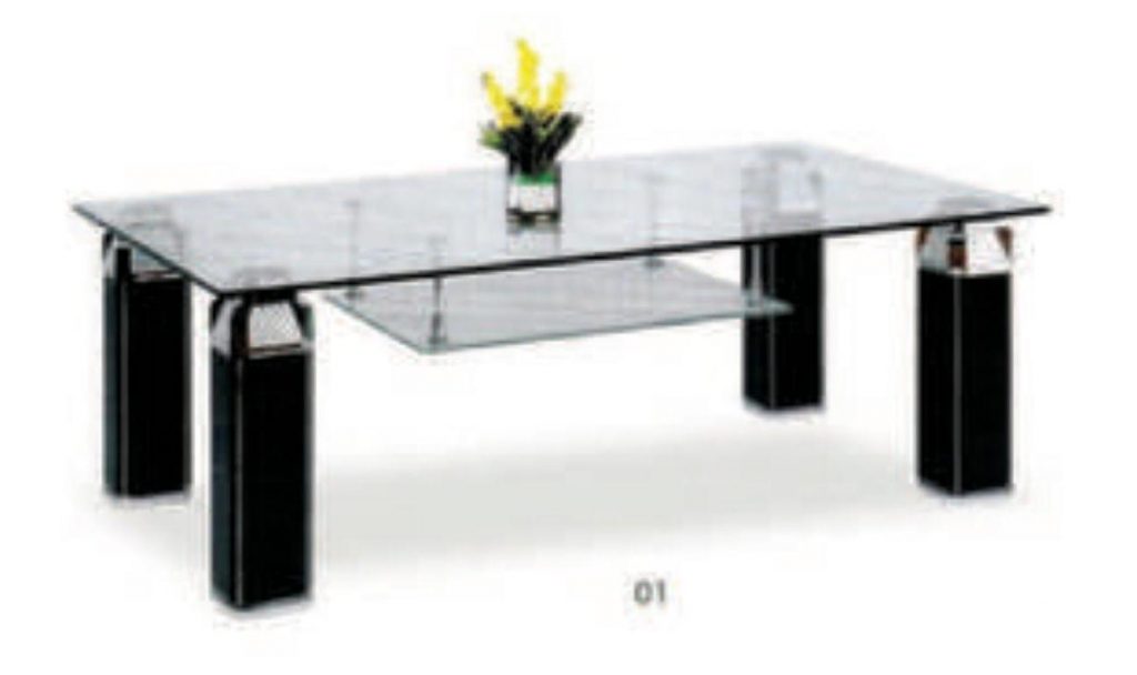 "MEJA TAMU KACA PP COFEMO MT 15 130x70 cm"