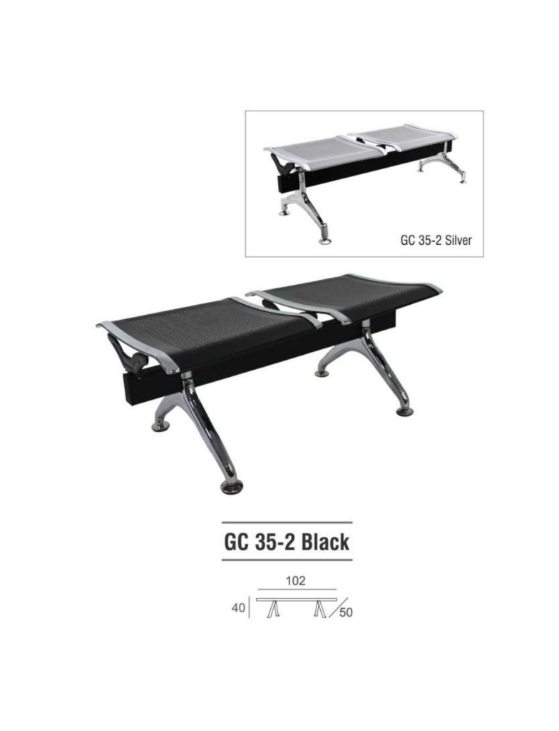 KURSI TUNGGU GRESCO GC 35-2 BLACK