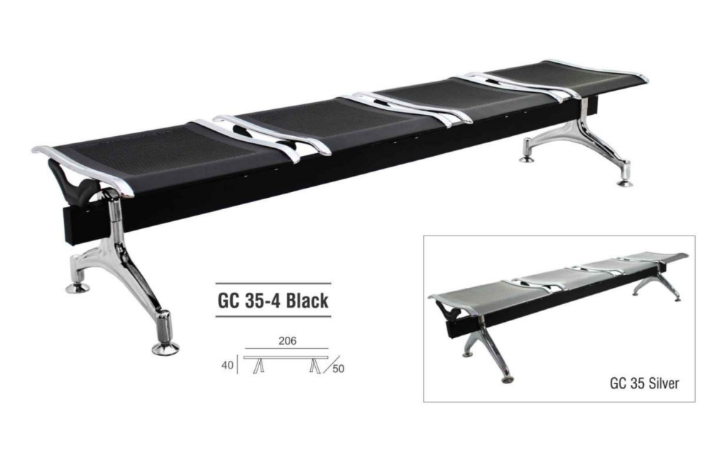KURSI TUNGGU GRESCO GC 35-4 BLACK