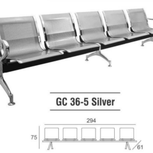 KURSI TUNGGU GRESCO GC36-5 SILVER