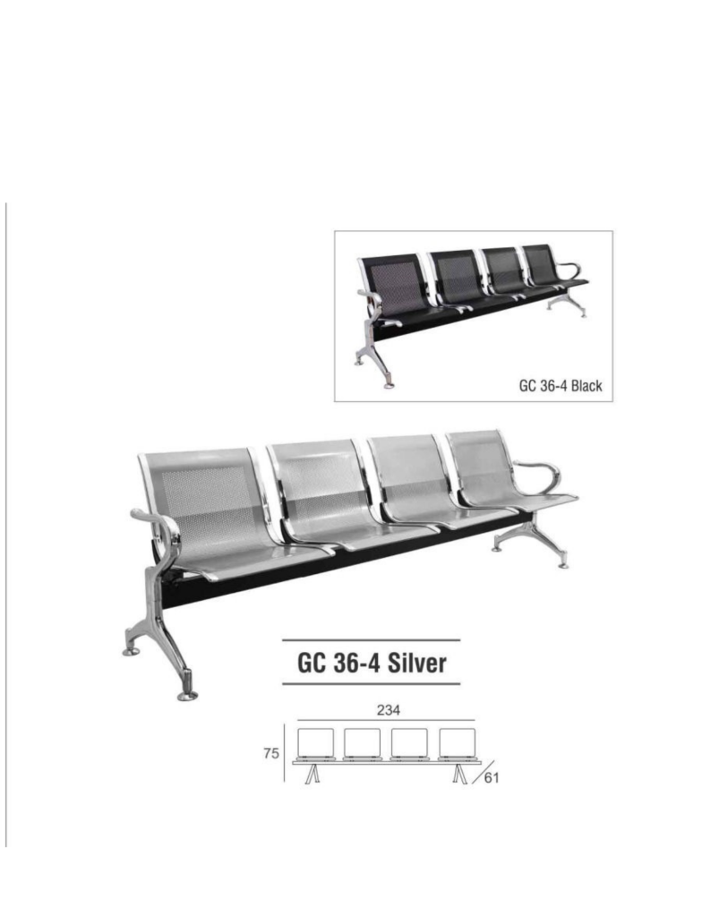 KURSI TUNGGU GRESCO GC 36-4 SILVER