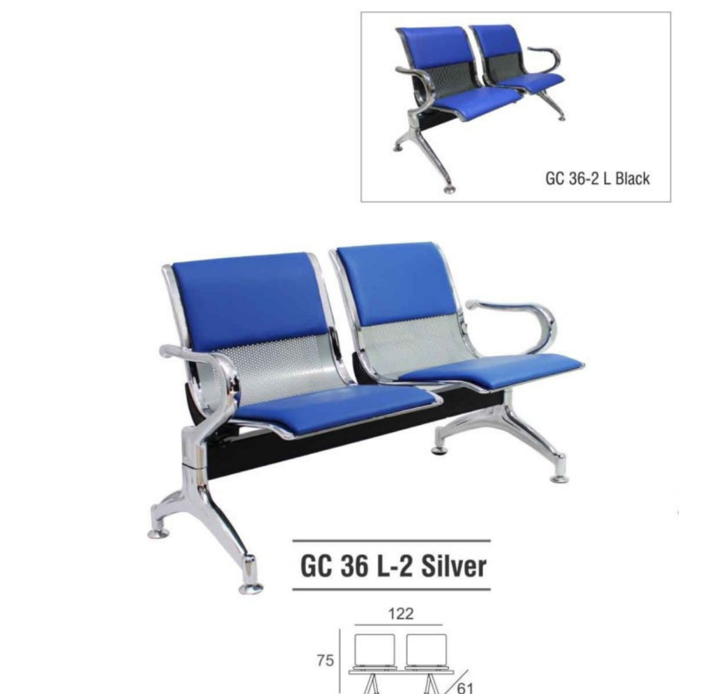 KURSI TUNGGU GRESCO GC 36L-2 SILVER