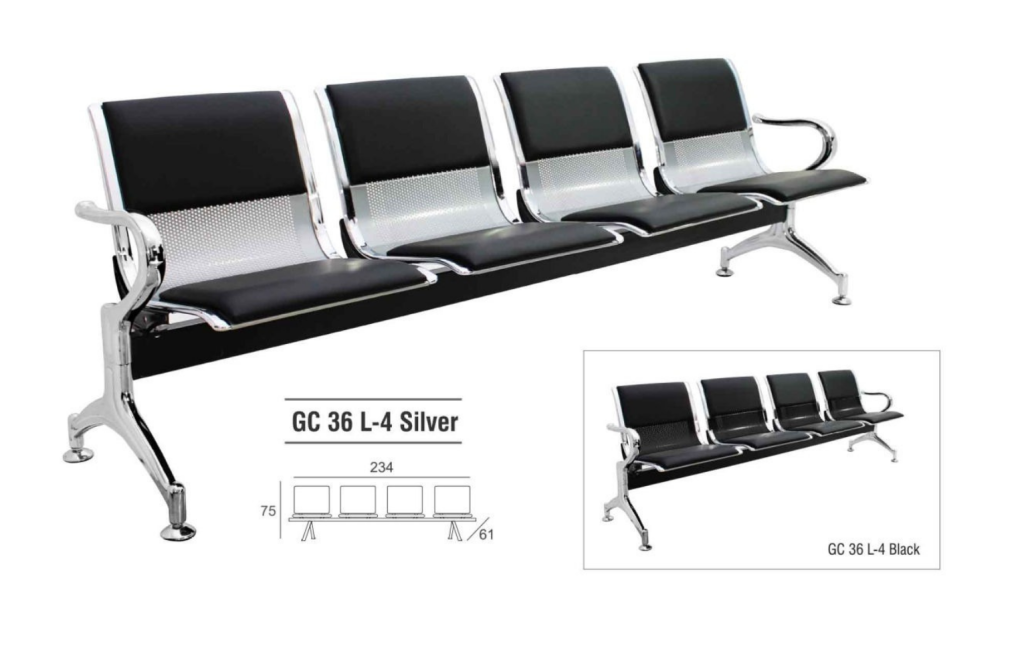 KURSI TUNGGU GRESCO GC 36L-4 SILVER